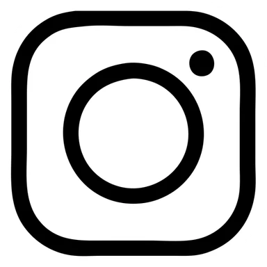Instagram icon, minimalism, black line only sticker