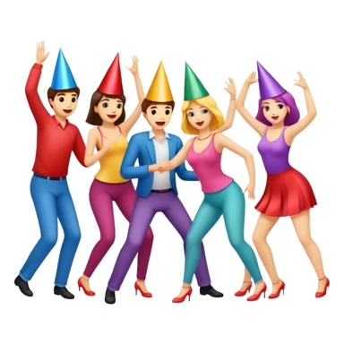 Workplace people dancing at the party. sticker