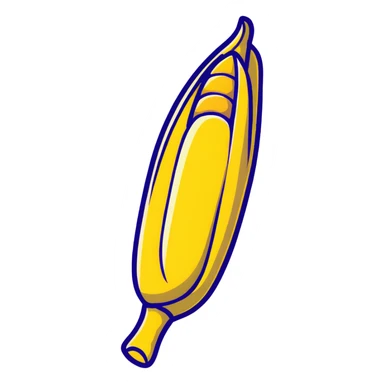 yellow corn cob sticker