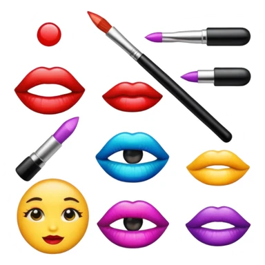QUIERO QUE REALICES EMOJIS DE MAQUILLAJE OBJETOS sticker