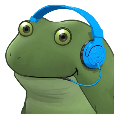 blue headphones sticker