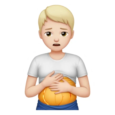  tummy cramps guy  sticker