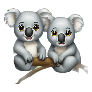 Two koalas sticker