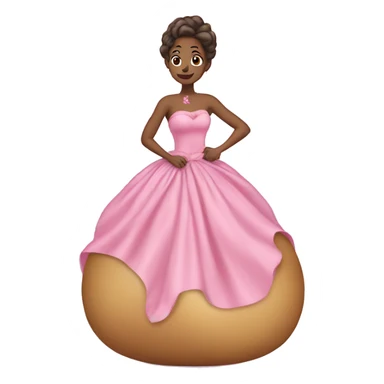 Potato is pink ball gown sticker