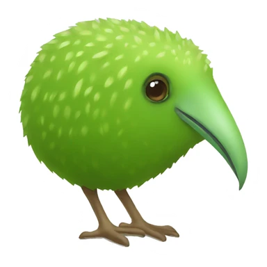 green kiwi bird sticker