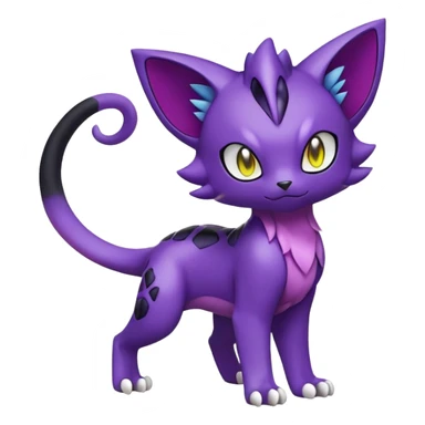 Liepard-Delcatty-Pokémon-Fakémon-hybrid-creature (full body) sticker