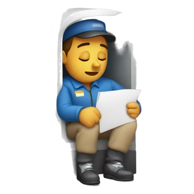 Mail man sleeping sticker