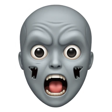 A papet scriming as AI sticker