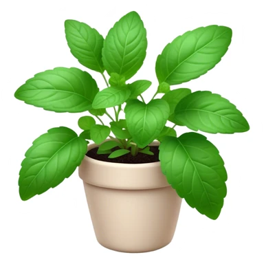 Cinematic Realistic Mint Emoji, Fresh and lively, with deep green leaves covered in tiny veins, emanating a cool, refreshing aroma. The plant’s soft, rounded edges sway gently in the breeze, inviting calm and relaxation. Soft glowing outline, capturing the essence of freshness and cooling fragrance in a fragrant mint plant! sticker
