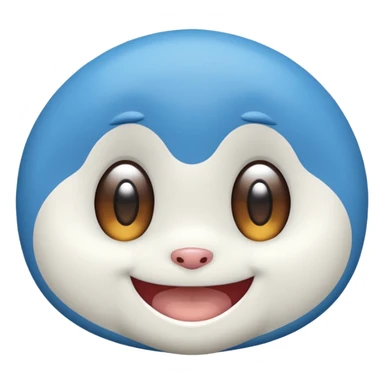 doremon cartoon real face sticker