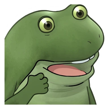 Winking and biting its lio  sticker