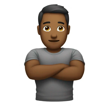 folded arms sticker