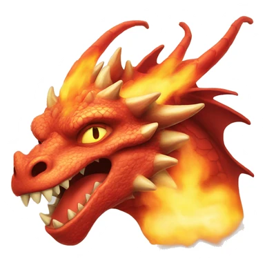 Dragon face breathing fire sticker
