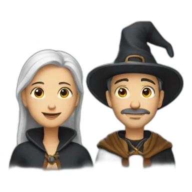 Couple de sorcier sticker