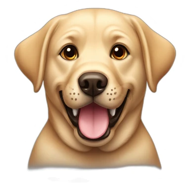 labrador chubby dog playful sticker