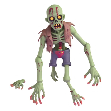 zombie with decaying flesh sticker