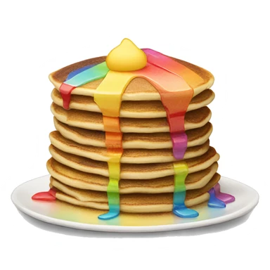 Rainbow pancake stack sticker