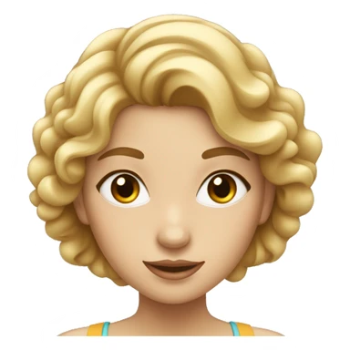 femme, peau blanche, cheveux brun, yeux bleus sticker