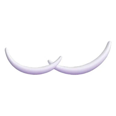 elegant curved white X sticker