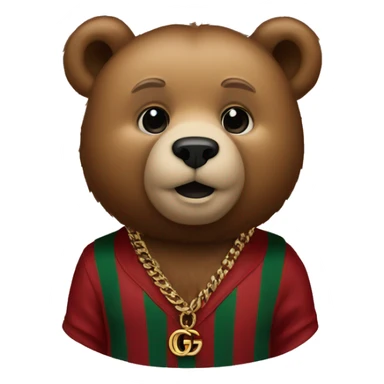 Bear wearing Gucci  sticker