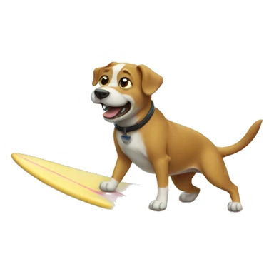 dog that is surfing sticker