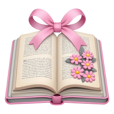 Gray Open book in a girly style sticker