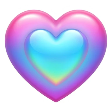 heart with a holographic highlight sticker