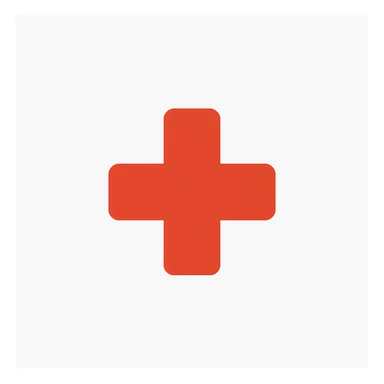 red cross symbol, flat icon style sticker