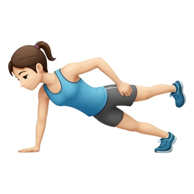 person doing a plank exercise sticker