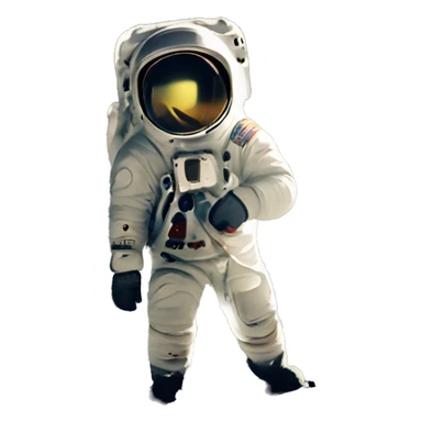 astronaut on moon sticker