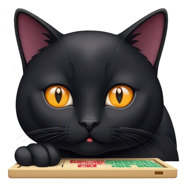 Dark Cat playing scrabble  sticker