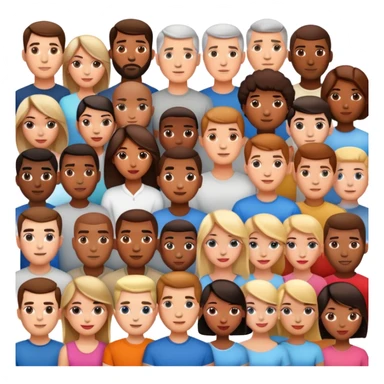 american men and woman photorealistic standing on feet sticker