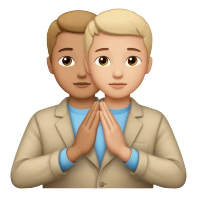 two hands pressed together in prayer sticker