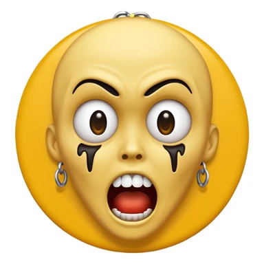 horror scream icon neckless sticker