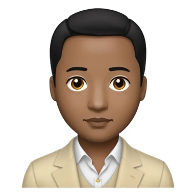 Johnny Gill with black hair sticker