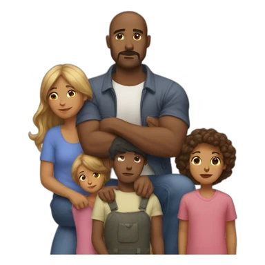 man protecting his family sticker