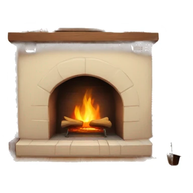 Cozy fireplace sticker