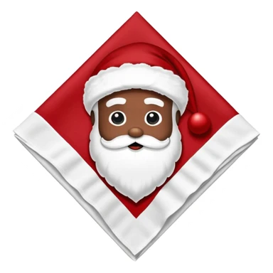 a black santa napkin sticker