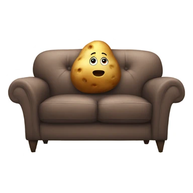 Potato on a sofa sticker