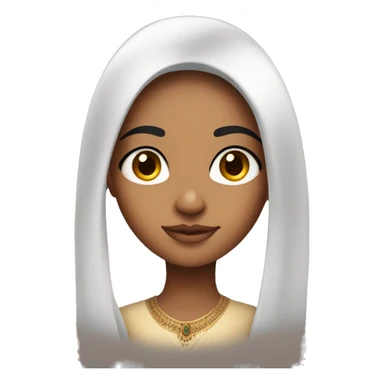 Indian girl with beautiful eyebrows and long black hair sticker