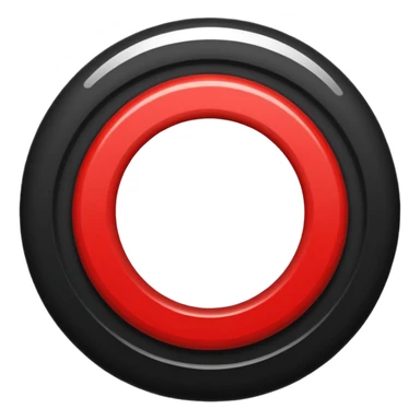 A black circle surrounded by a white circle surrounded by a red circle there should only be 3 rings- smallest circle should be black then white bigger and then red biggesy sticker