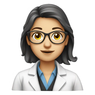 European girl scientist sticker