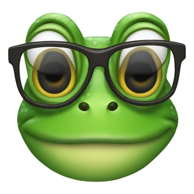 Frog with glasses  sticker