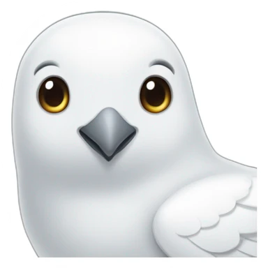 A white dove smiling sticker