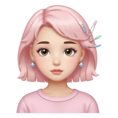  Soft Girl
Origin: TikTok/Western

Key Features: Pastel blush, gloss or tinted balm, fluffy brows, shimmery lids, small hair clips or pigtails.

Vibe: Playful, sweet, pastel-saturated cuteness — very Y2K meets kawaii.

Signature Trick: Emphasizes youthful, doll-like features with lots of pink. sticker
