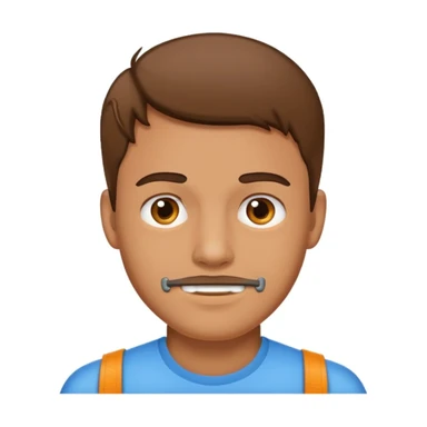 Un hombre con brackets medio morenito  sticker