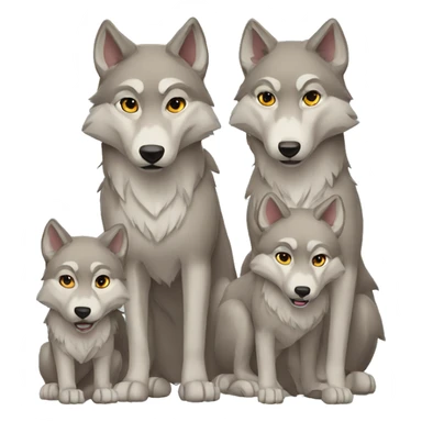 wolf family sticker