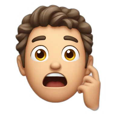 shocked man with his arm on his head sticker