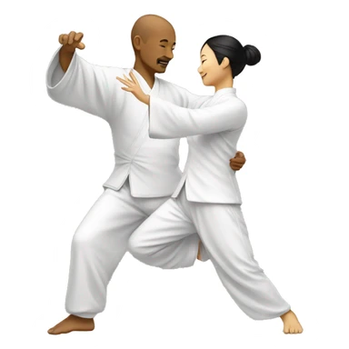 tai chi couple sticker