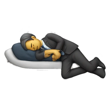 sleeping office worker sticker